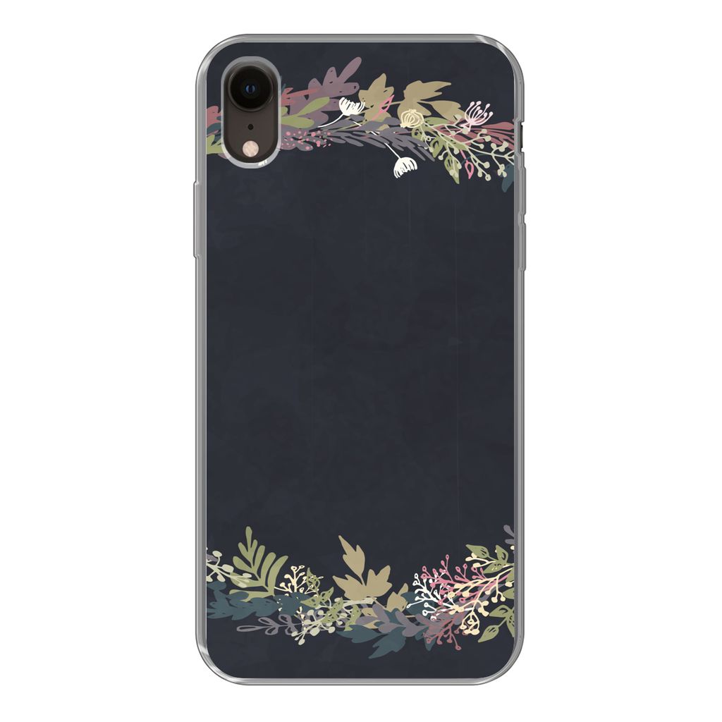 MuchoWow Handyhülle Schutzhülle Hülle für iPhone XR Girlande - Pastell - Sommer Silikon Softcase Handy Hülle - Schutzdeckel