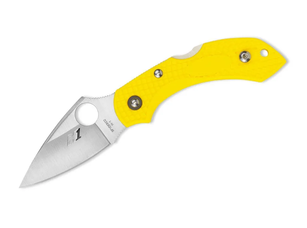 Couteau Spyderco Dragonfly 2 Salt Plain Yellow Japan - Acier H1 Marin