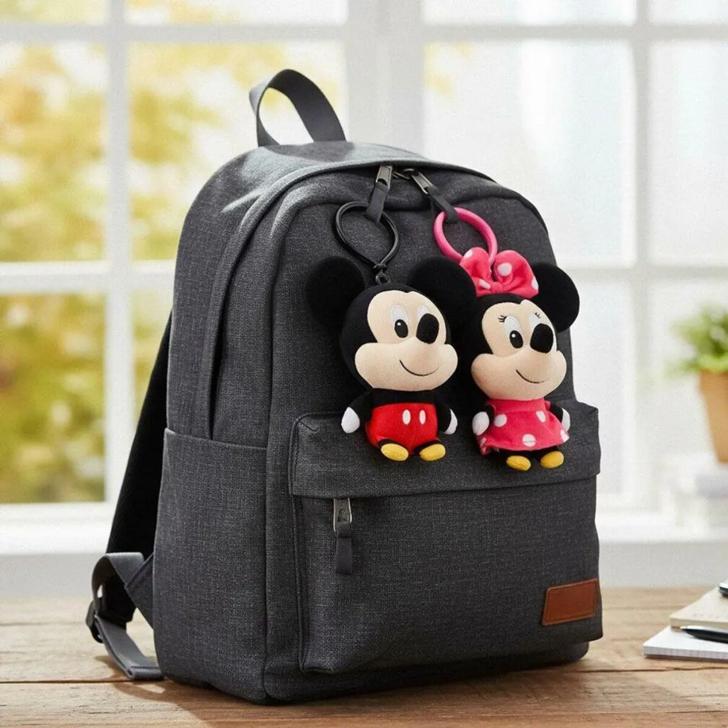 Peluche Portachiavi Disney Rosa Originale: Morbidezza e Magia per Zaino - 3