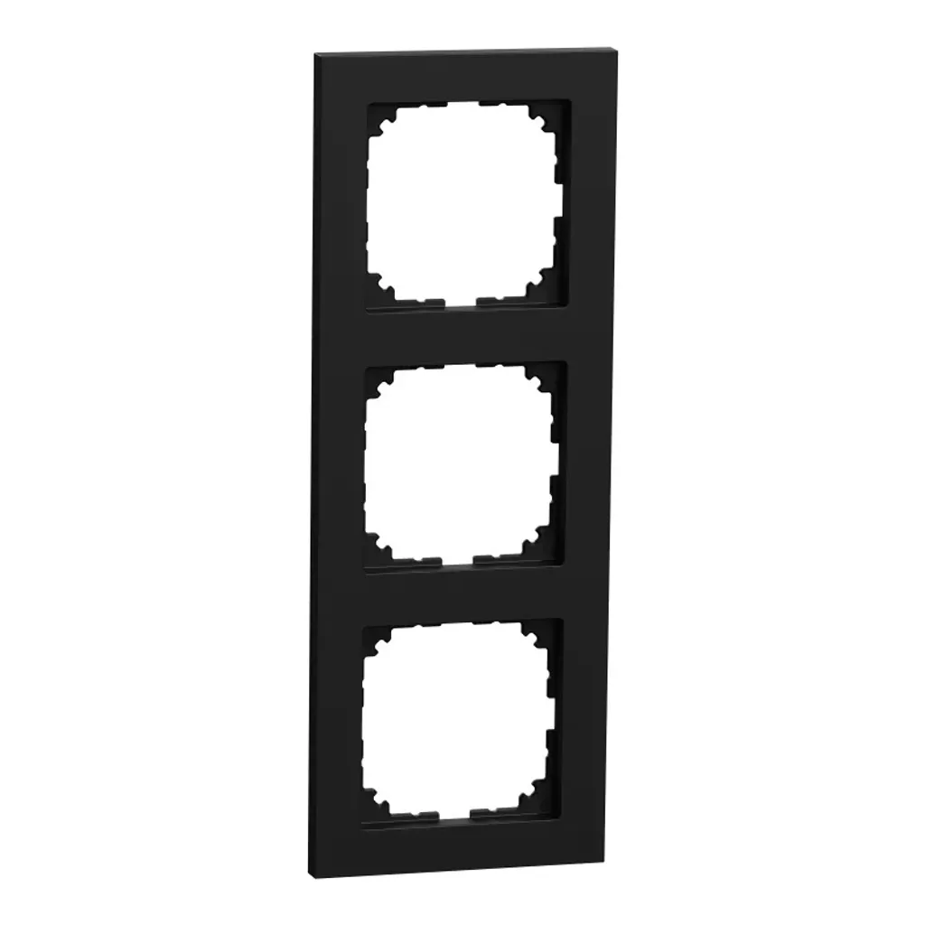 Cadre de finition triple Merten System M noir mat - MEG4030-3603