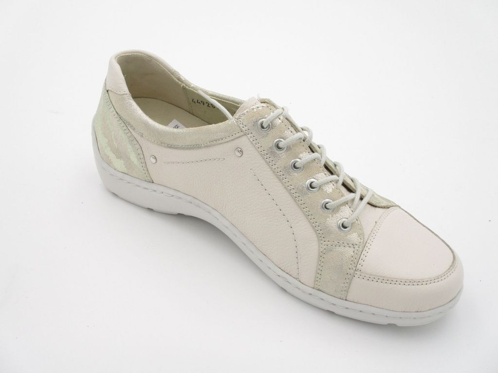 WALDLÄUFER Damen Schnürschuhe elegant beige Gr. 8