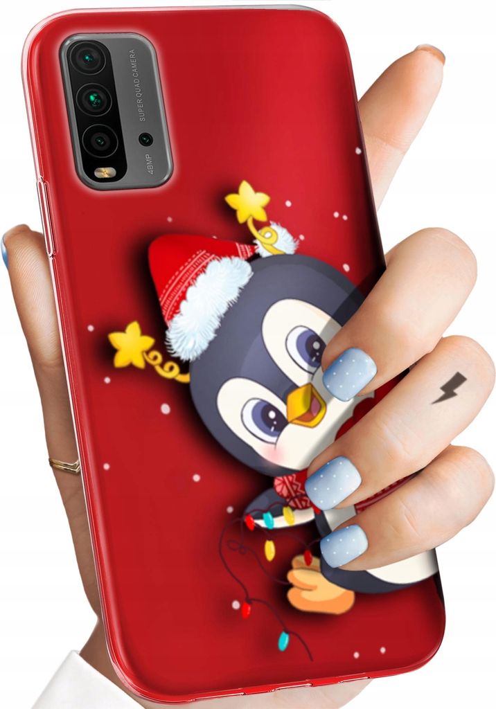 BEDRUCKTE HÜLLEN für XIAOMI REDMI 9T / POCO M3 HANDYHÜLLEN HANDY SCHUTZ HÜLLE CASE SILIKON MUSTER WEIHNACHTEN SANTA CLAUS CHRISTMAS