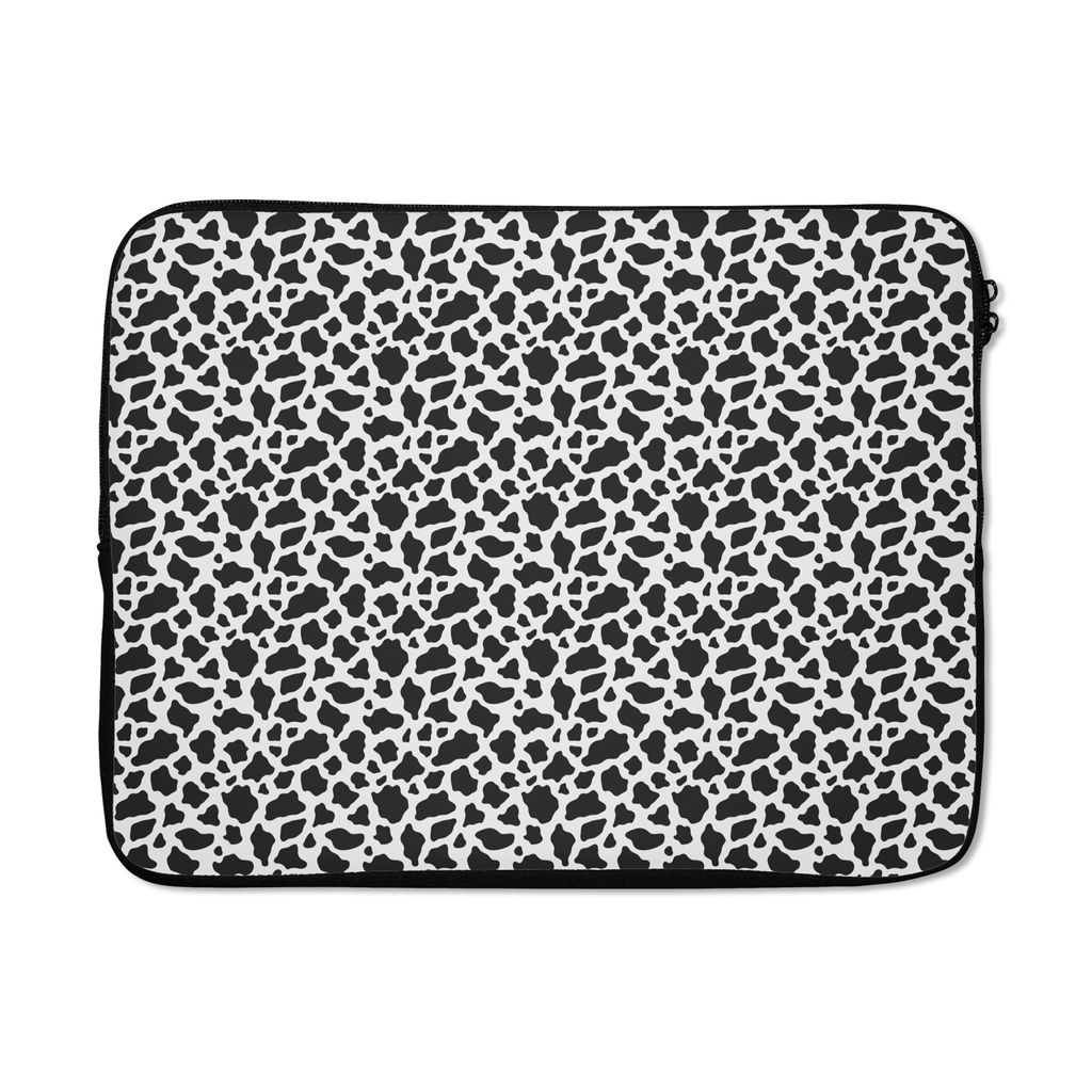 MuchoWow Laptop Hülle 15 Zoll Tiermuster - Kuh - Design Laptoptasche - Laptoptasche - Sleeve - Rundum-Schutz