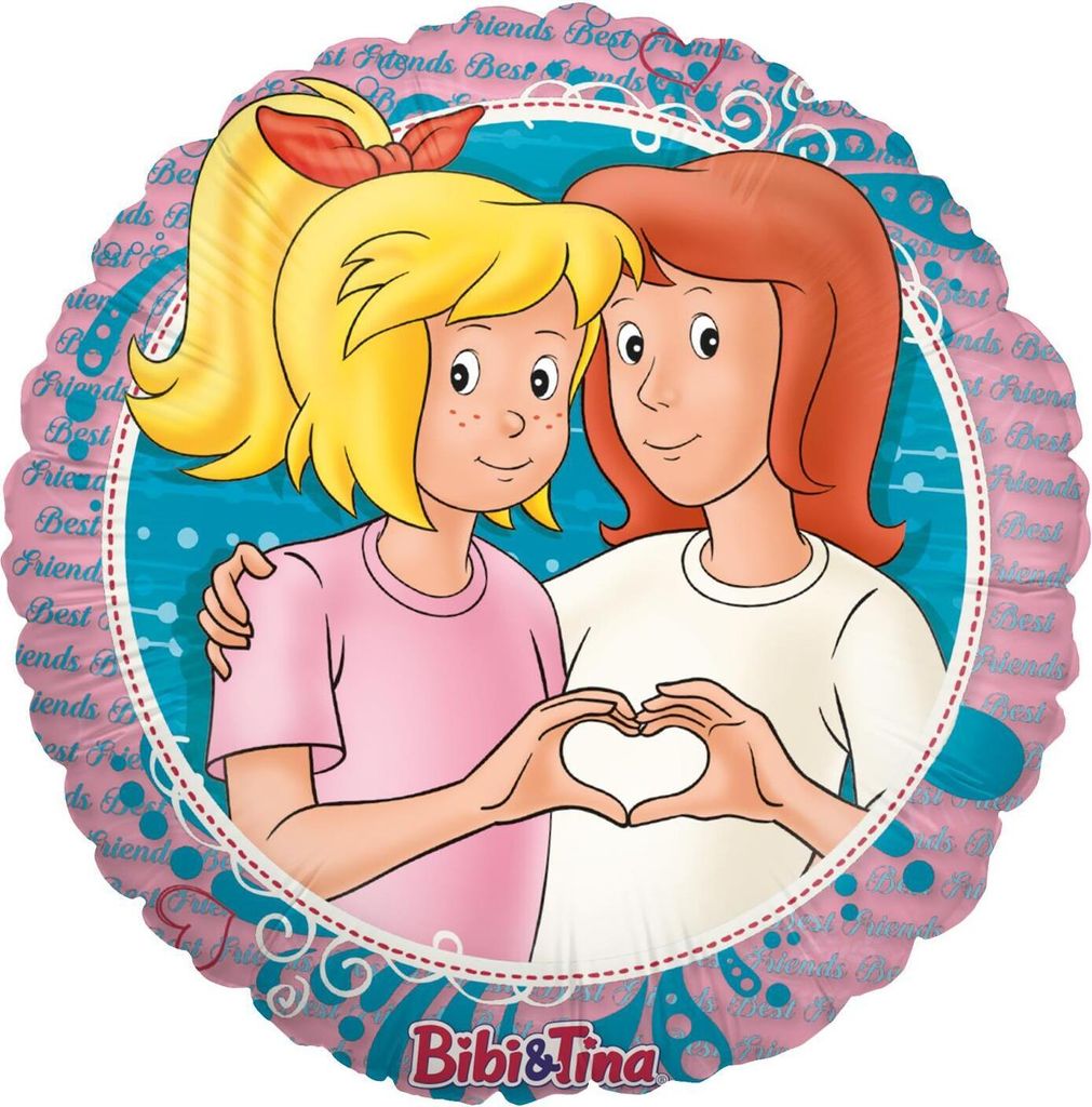 Bibi & Tina Folienballon - rund Freunde Ballon für Produktbild 