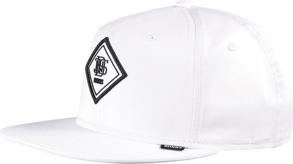 Djinns 6 Panel Snapback Cap Brushed Twill White