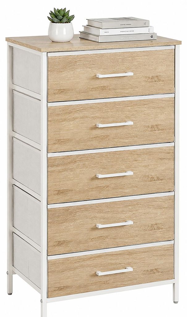 Komoda Relaxdays, wymiary: 94 x 45 x 30 cm, 5 szuflad Zdjęcie produktu 