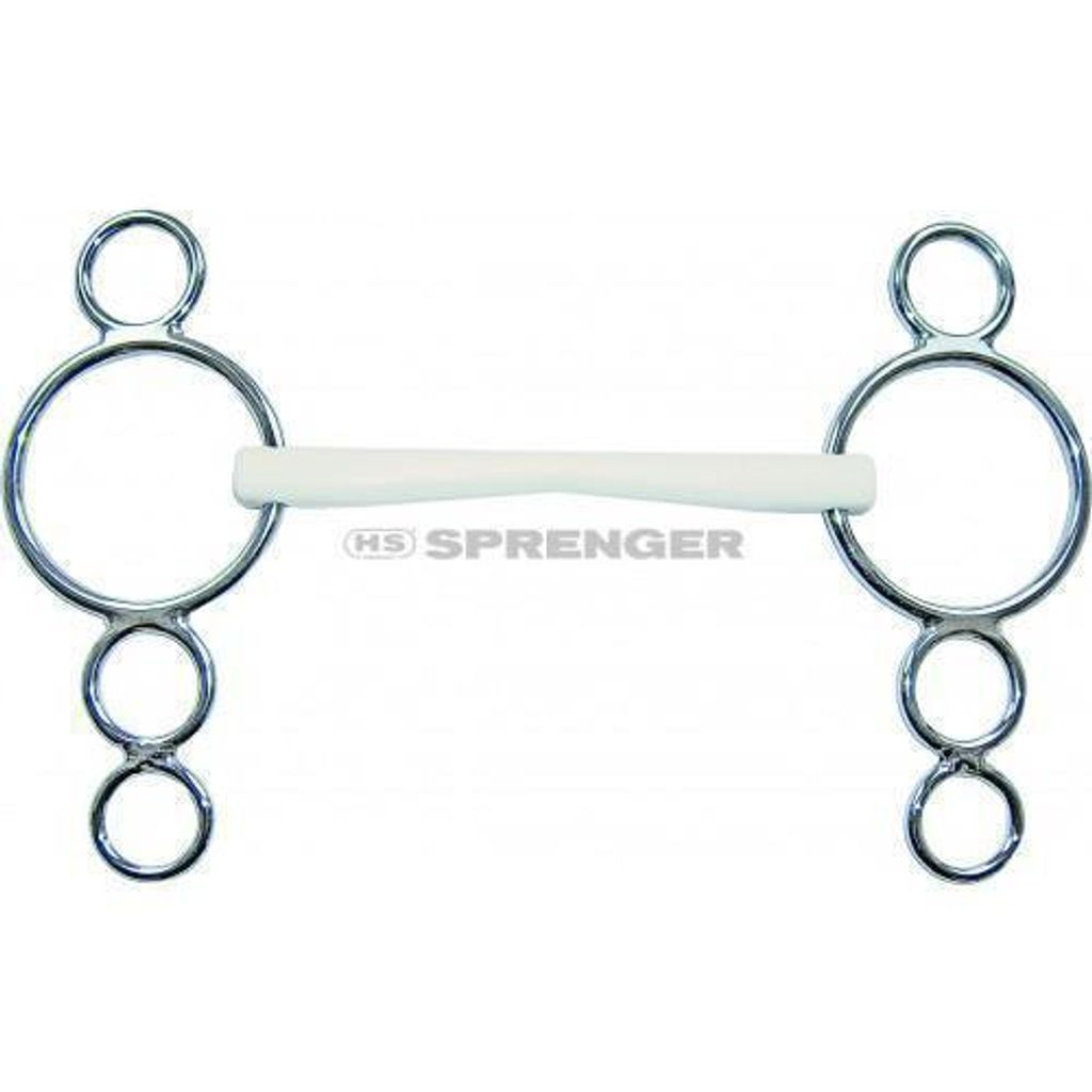 Sprenger Duo Springkandare Wien 16 mm Seitenteil mit 2 Ringen unten Kunststoff, Größe:125 mm