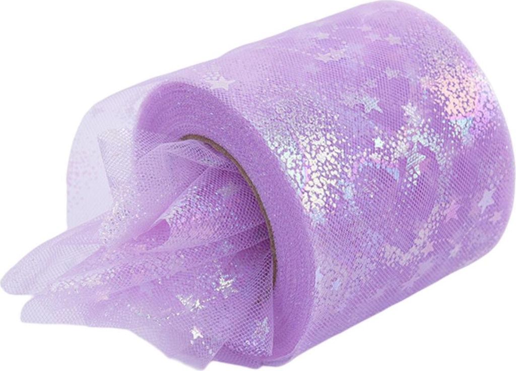 Tüllrolle, 6 cm x 22,8 m, illusorische Glitzer-Pailletten, reißfest, DIY-Bastel- und Hochzeitsdeko, wiederverwendbar, Babyparty-Rock, Spitzengarn...