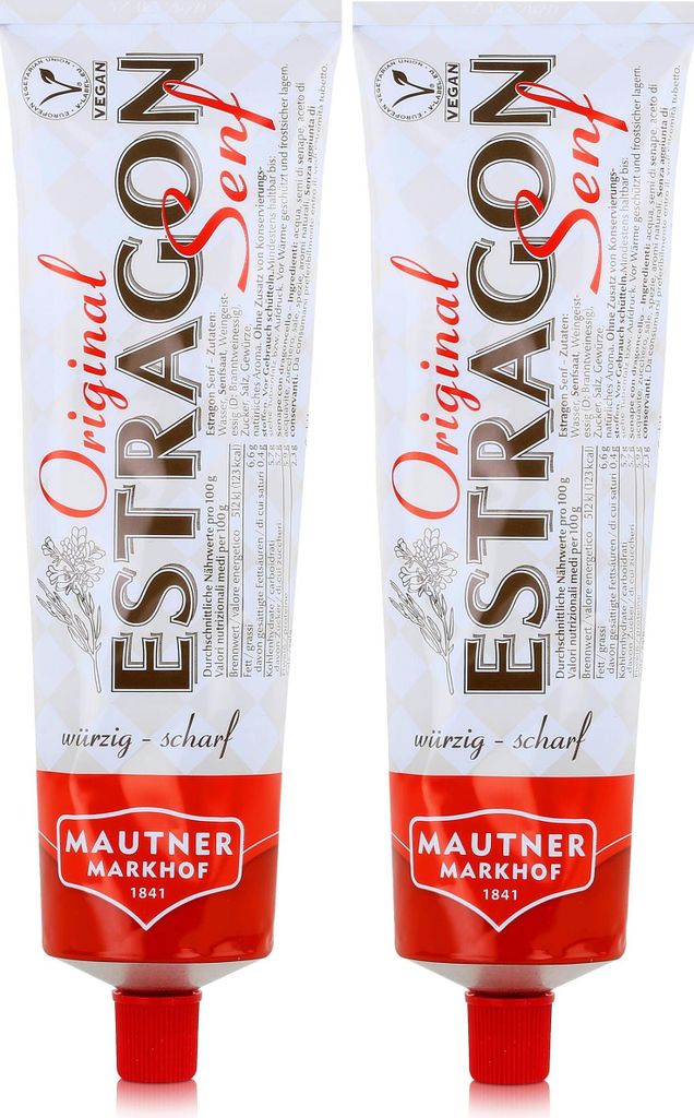 Mautner Estragon Senf 330g - Das würzig scharfe Original Produktbild 