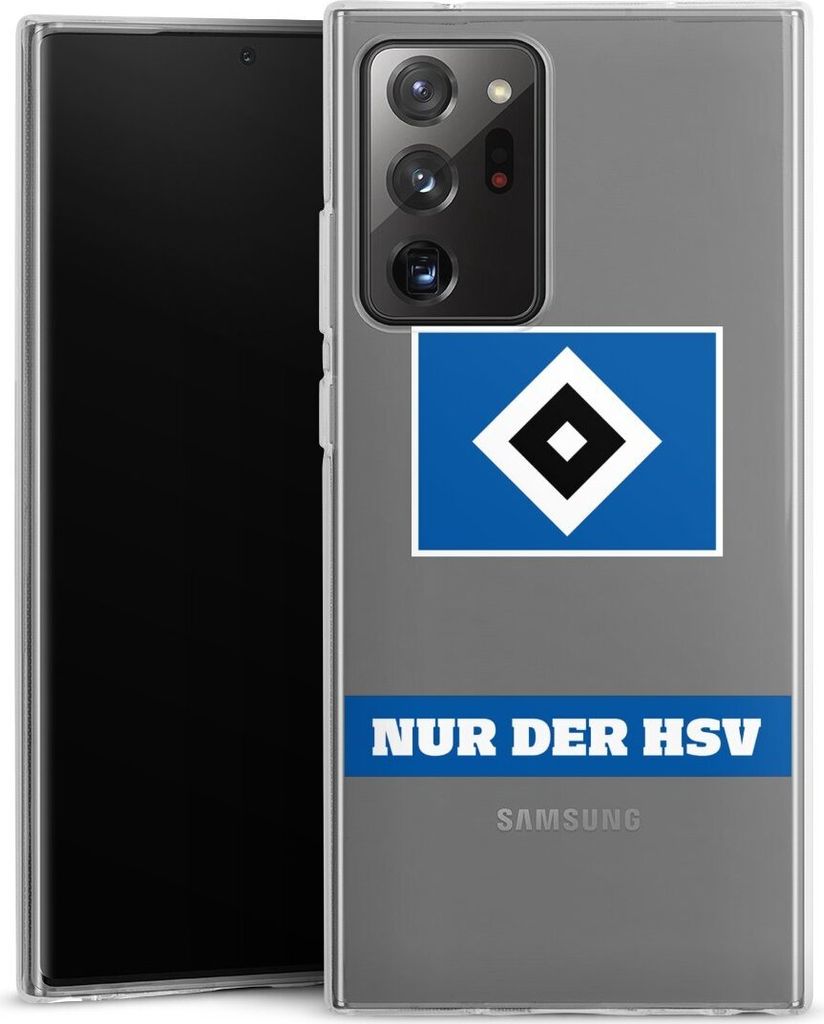 DeinDesign Handyhülle für Samsung Galaxy Note 20 Ultra 5G Silikon Hülle Case Smartphone Schutzhülle HSV Hamburger SV Statement