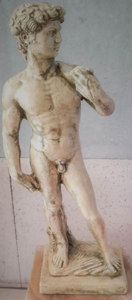 Casa Padrino Jugendstil Garten Deko Skulptur Mann Beige H. 68 cm - Elegante Garten Deko Stein Figur - Barock & Jugendstil Garten Deko Accessoires -...