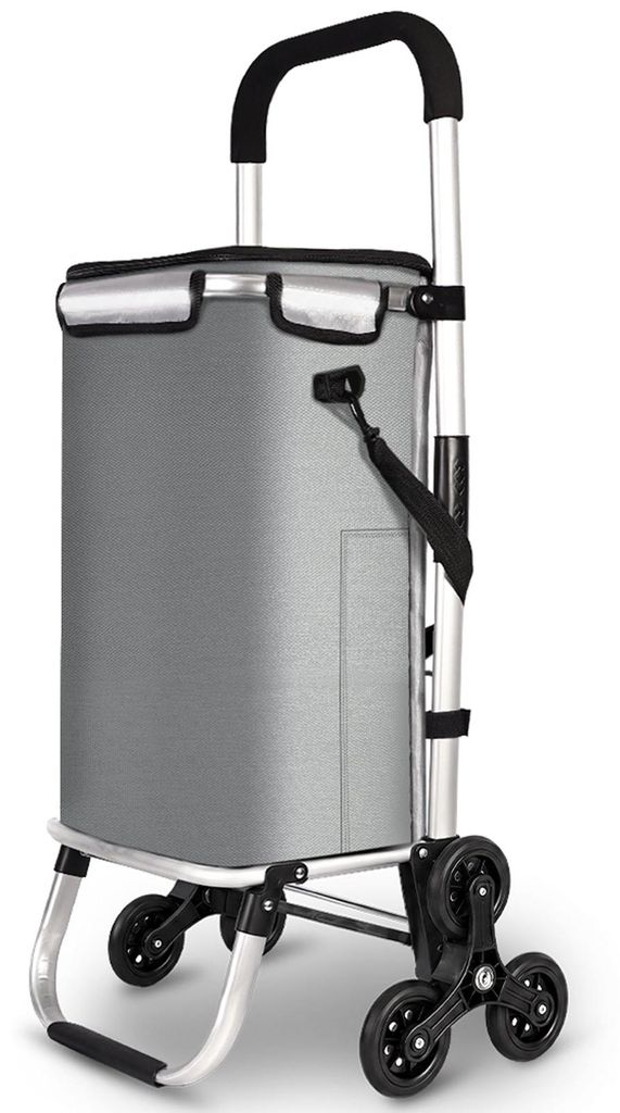 VOUNOT® Aluminium Einkaufstrolley Treppensteiger, Trolly Produktbild 