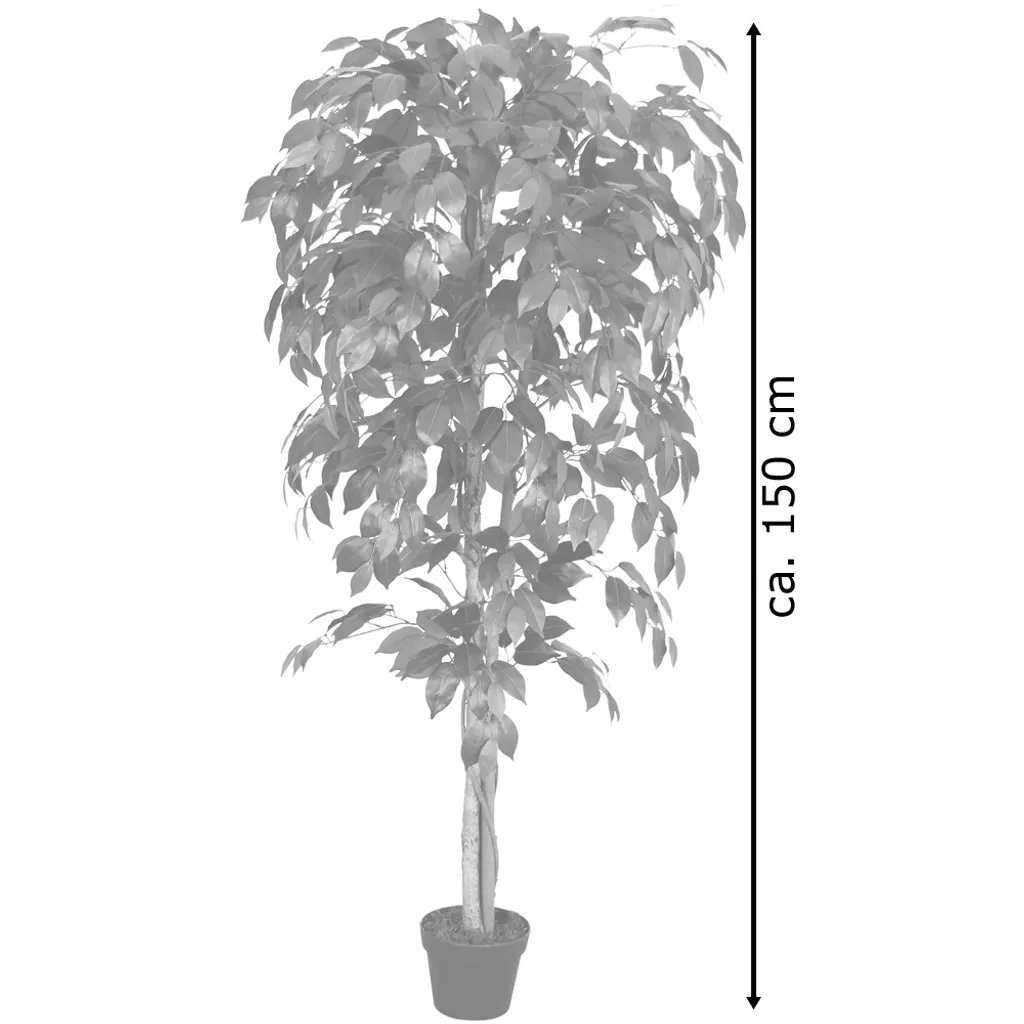 Ficus Benjamin Artificiale 150cm Rosso - Decovego Albero d'Arredo - 6