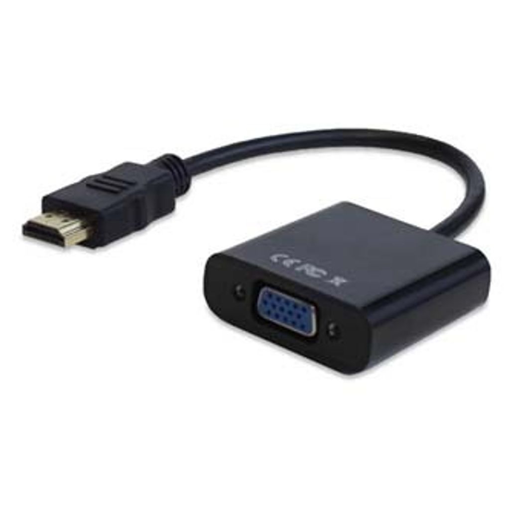 Video HDMI M - VGA (D-Sub) (F), 0,2 m, kabelgebunden, schwarz