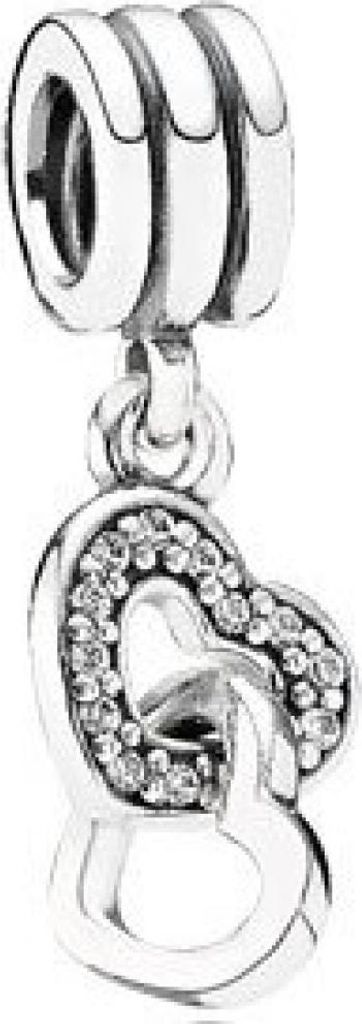 Pandora 791242CZ Charm-Anhänger Verschlungene Herzen Silber Produktbild 
