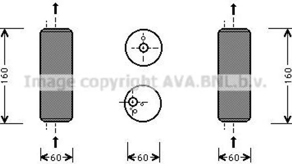 Déshydrateur climatisation AVA VND293 haute performance 1J0820191F