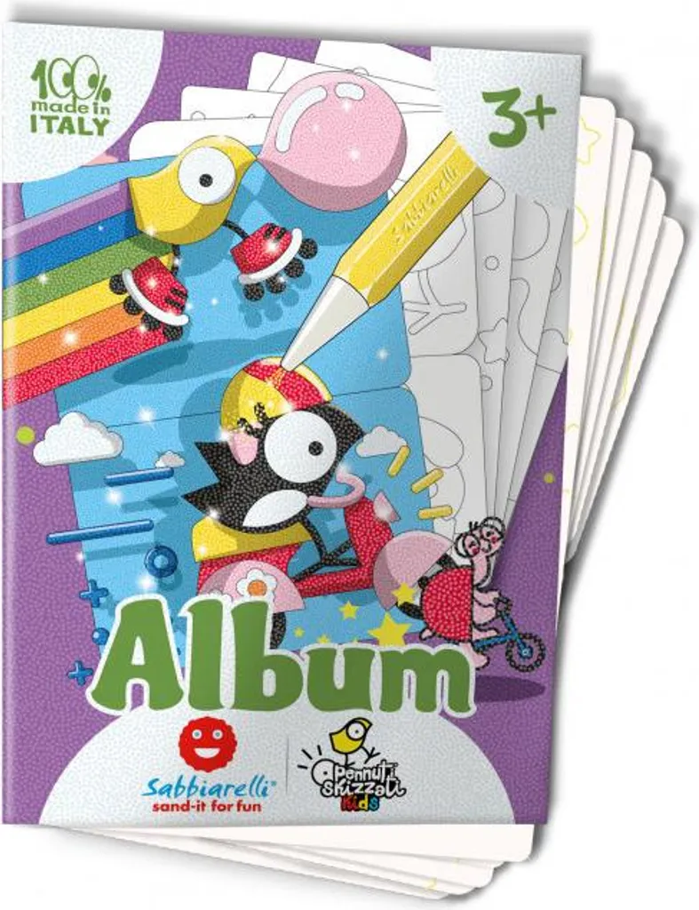 Sabbiarelli Album de peinture sur sable amis des animaux 15x20 cm