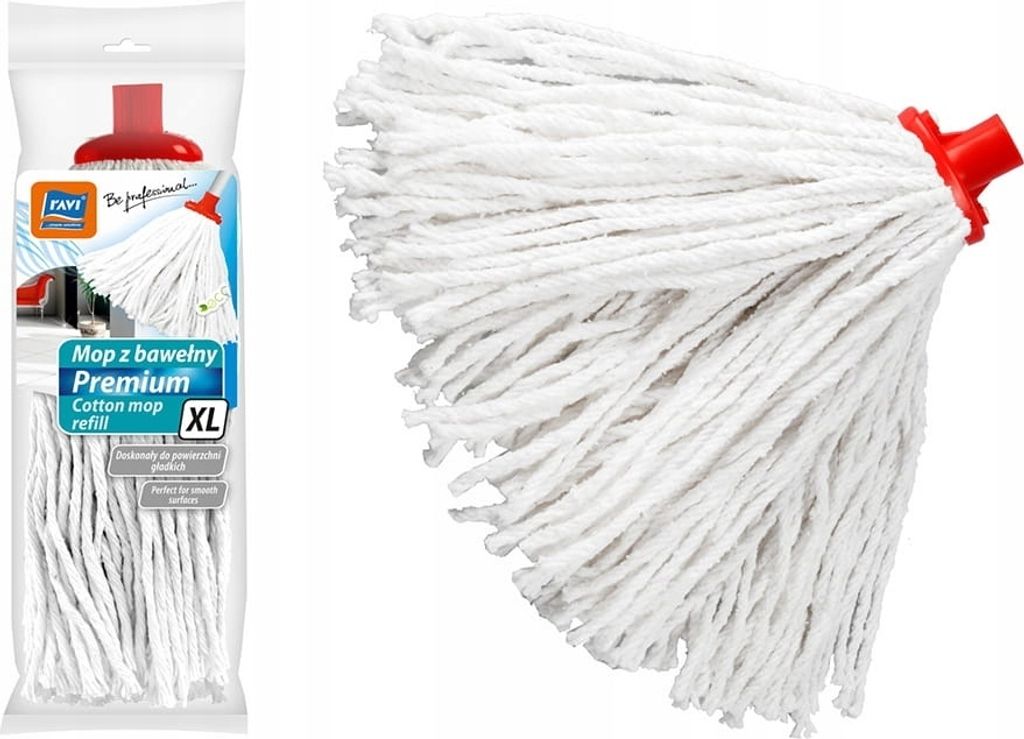 XL-Premium-Baumwollmopps mit Faden als Nachfüllpackung