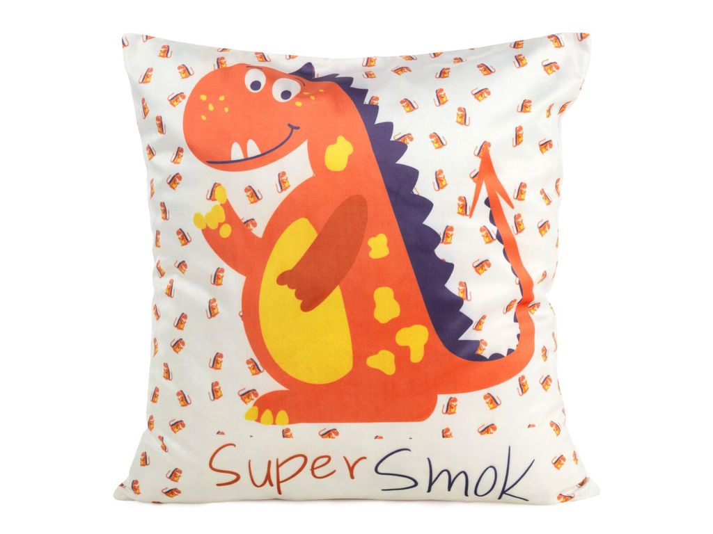 EUROFIRANY | Kissenbezug - 45 x 45 cm - Kissenhülle mit Drachen-Motiv - Kinder