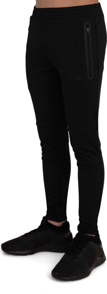 TCA Jungen Rapid Quickdry enganliegende Jogging Hosen mit Reißverschlusstaschen - Schwarz, 12-14 Jahre