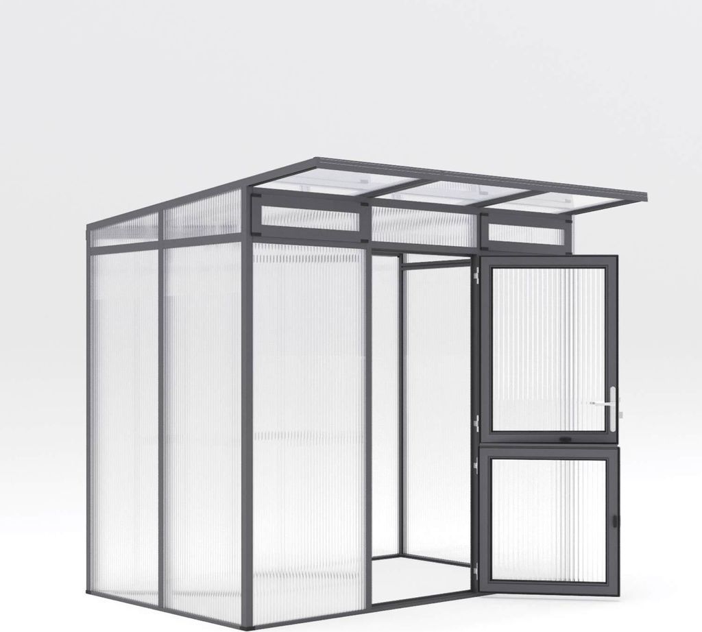 KGT Gewächshaus "Santini II small" anthrazit-grau 3,5 m² 16 mm HKP