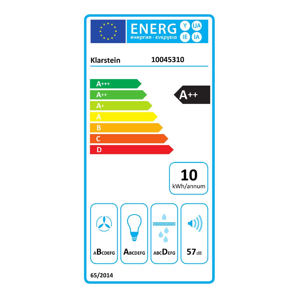 Klarstein digestor, nástenný, prietok vzduchu 247 m³/h, LED Obrázok produktu 10
