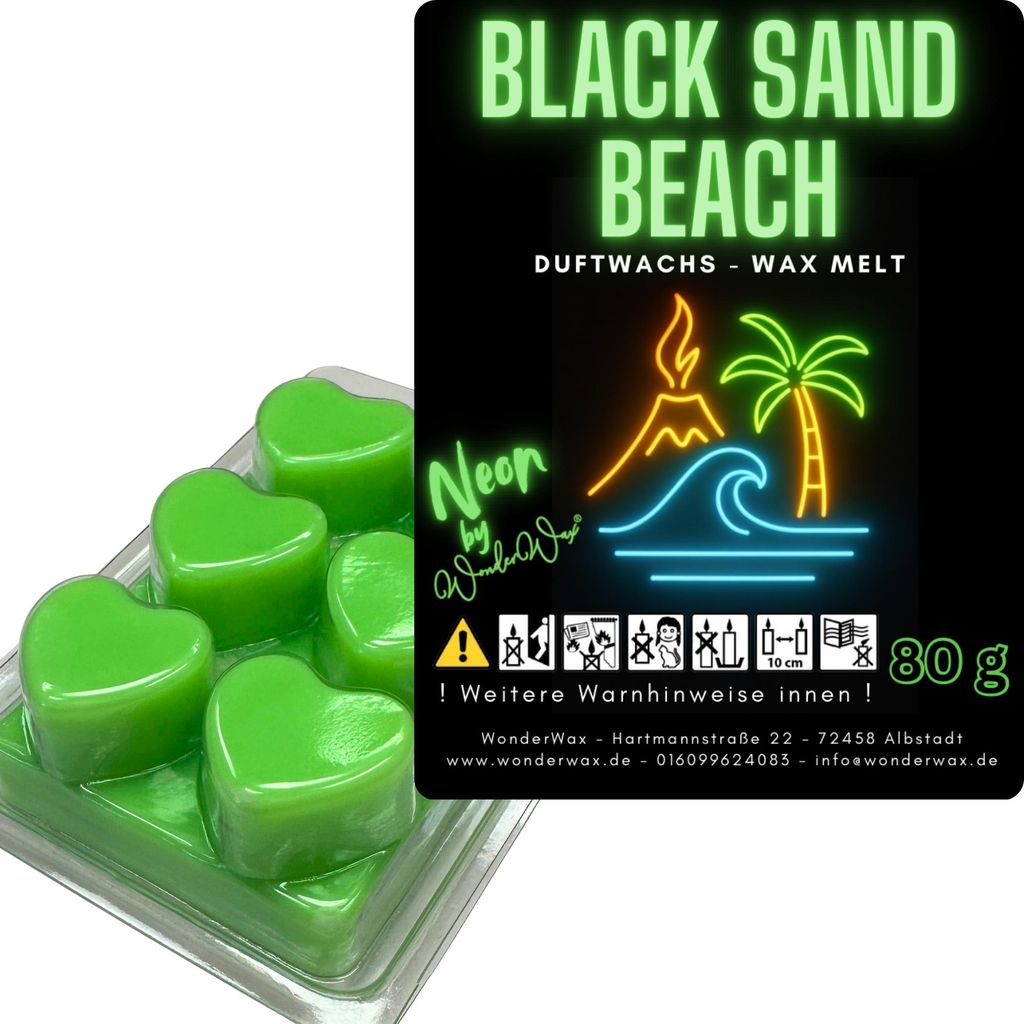 WonderWax Neon Duftwachs Wax Melts für Duftlampe, 6 Herzen Duftmelt Wachsmelt Sojawachs Neon Herzen für Raumdüfte, Wachs Duftöl Indoor Herbst M...