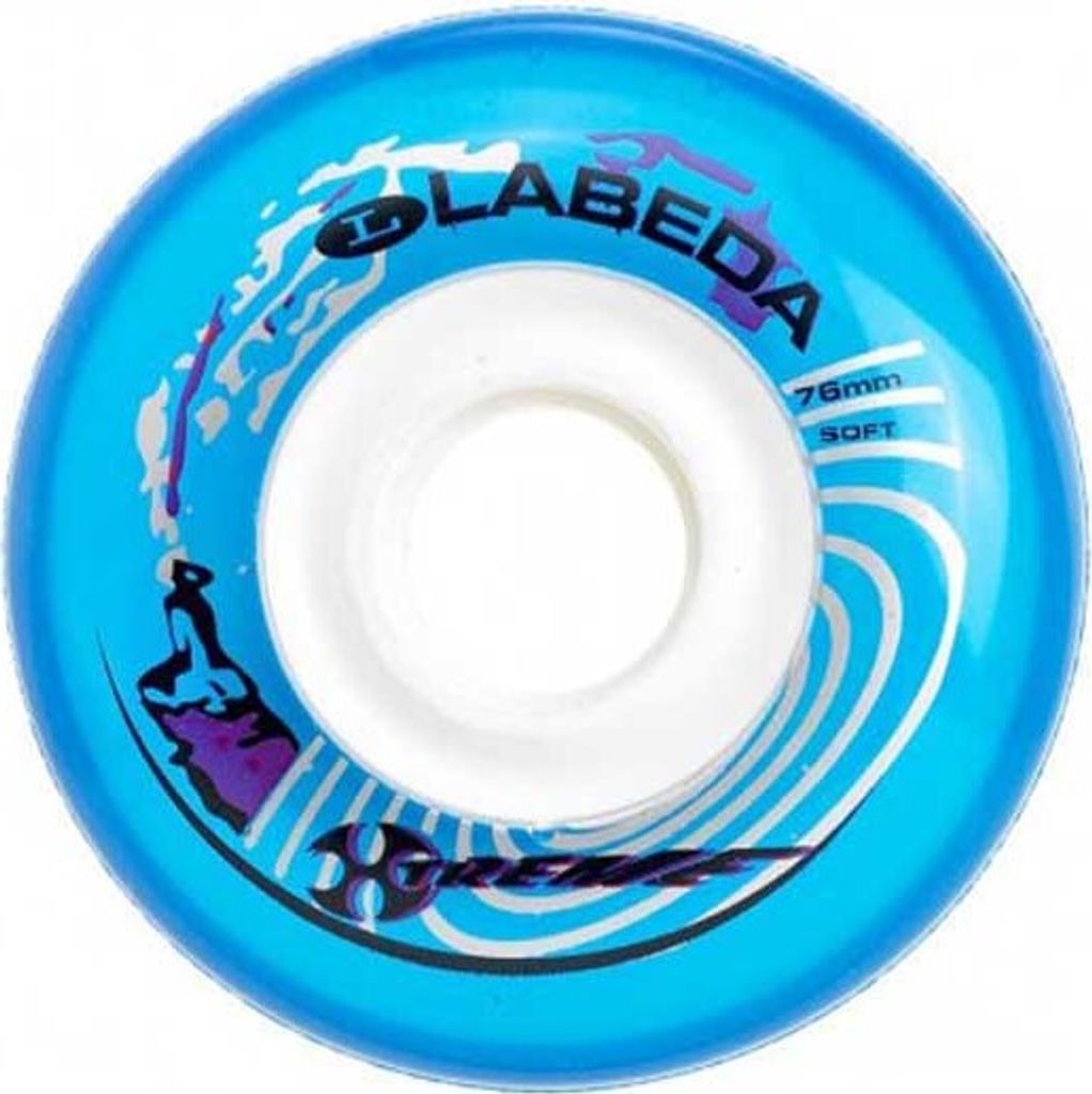 Labeda Extreme Soft Schlittschuhrollen 4 Stück, blaue/weiß, 80 mm