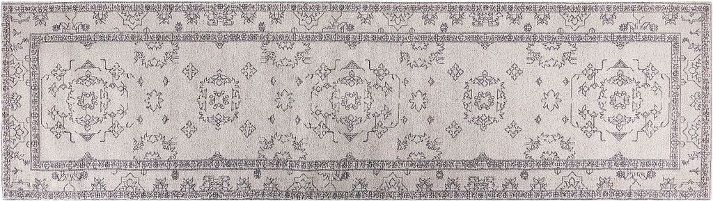 BELIANI Flurläufer Beige Baumwolle 80 x 300 cm Flur Küche Läufer Geometrisches Muster, langer Teppich
