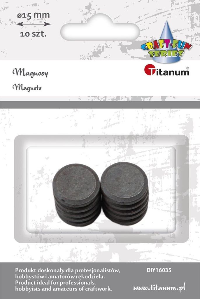 Magnety 15 mm 10 ks Titanum Obrázok produktu 