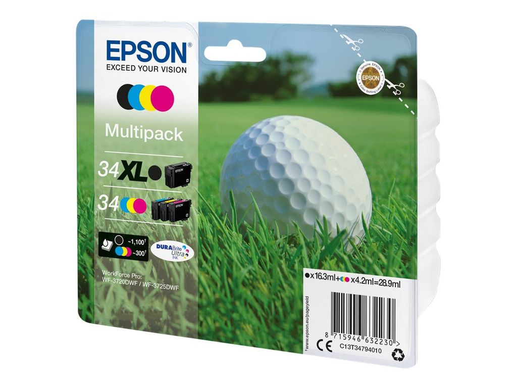 Epson DURABrite Ultra Multipack BK 34 XL C/M/Y 34 T 3479 Produktbild 