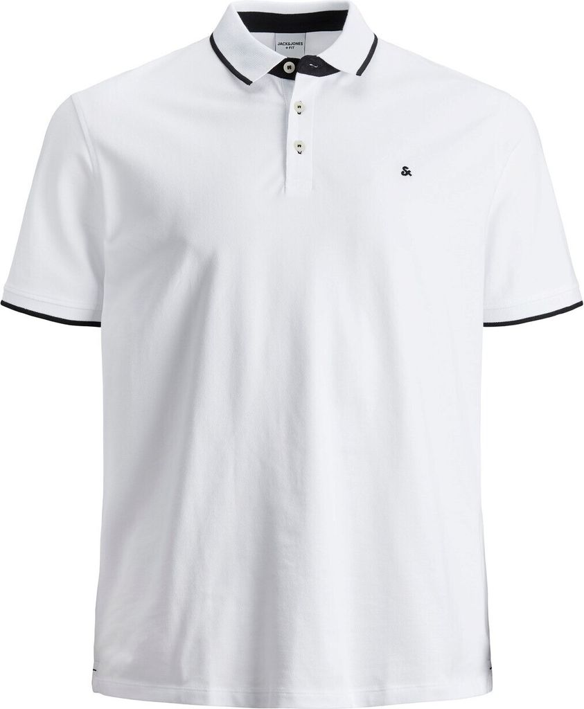 Jack & Jones Poloœbergröße weiß 3 Knöpfe