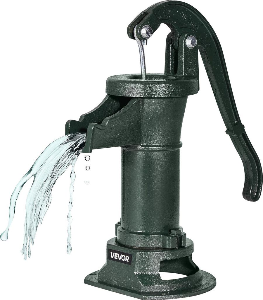 VEVOR Schwengelpumpe Antik Vintage, 7,6 m Förderhöhe, Nostalgiepumpe aus Gusseisen, Brunnenpumpe, Handpumpe NPT 1-1/4 Zoll Anschluss, Gartenpumpe...