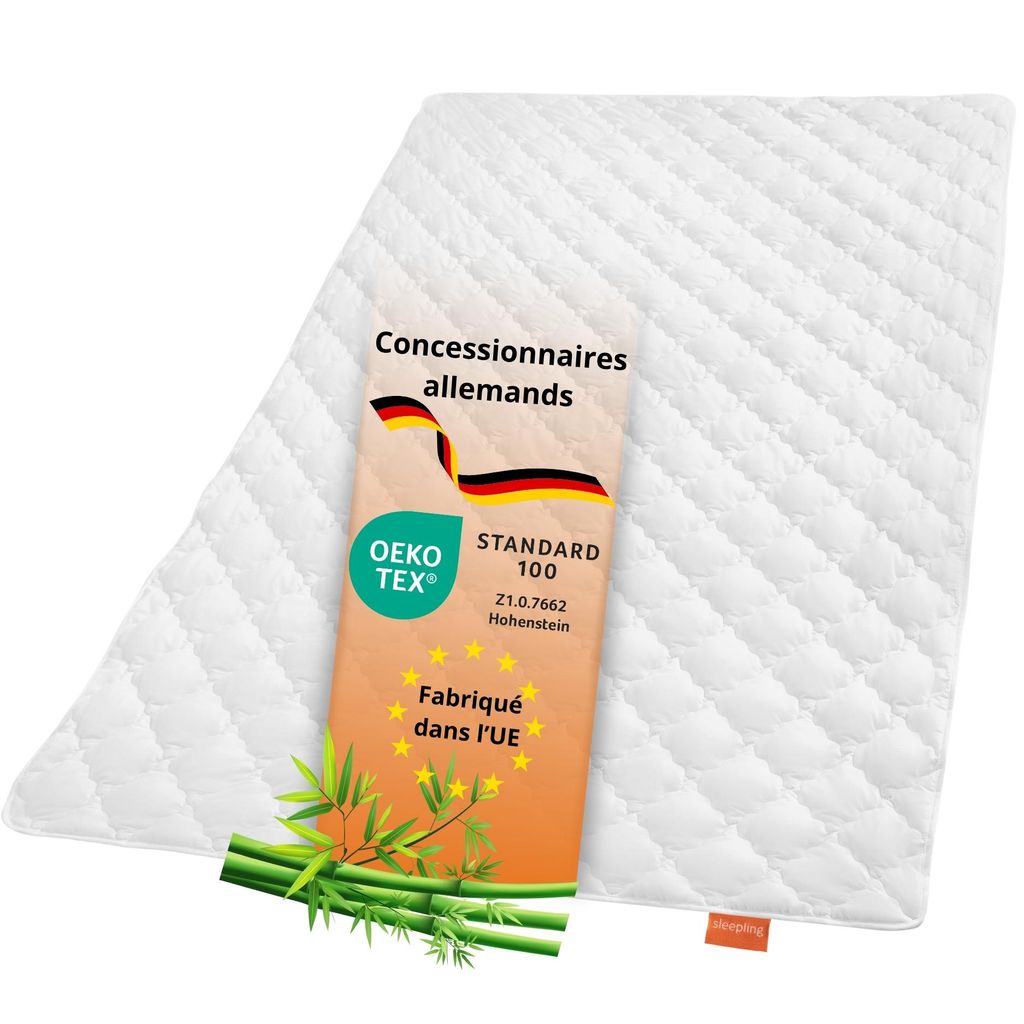 Couverture de lit en bambou, 155 x 220 cm, avec housse en Image du produit 