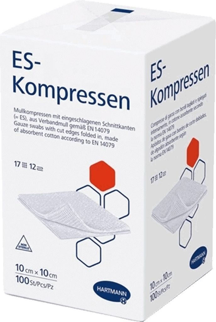 [100 Stück] [10x10 cm] ES-Kompressen [unsteril] [12-fach], Produktbild 