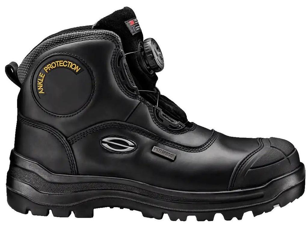 Sir Safety NORDIC STAR Sicherheitsschuh S3 aus Vollnarbenleder mit Fiberglaskappe schwarz, 46, Schwarz