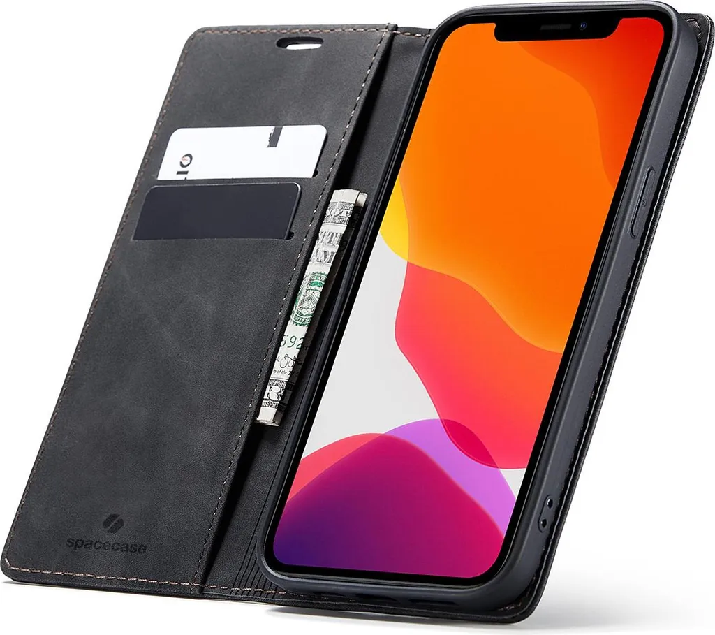 Housse à Rabat iPhone 12 Pro Max avec Porte-Cartes - Étui Portefeuille