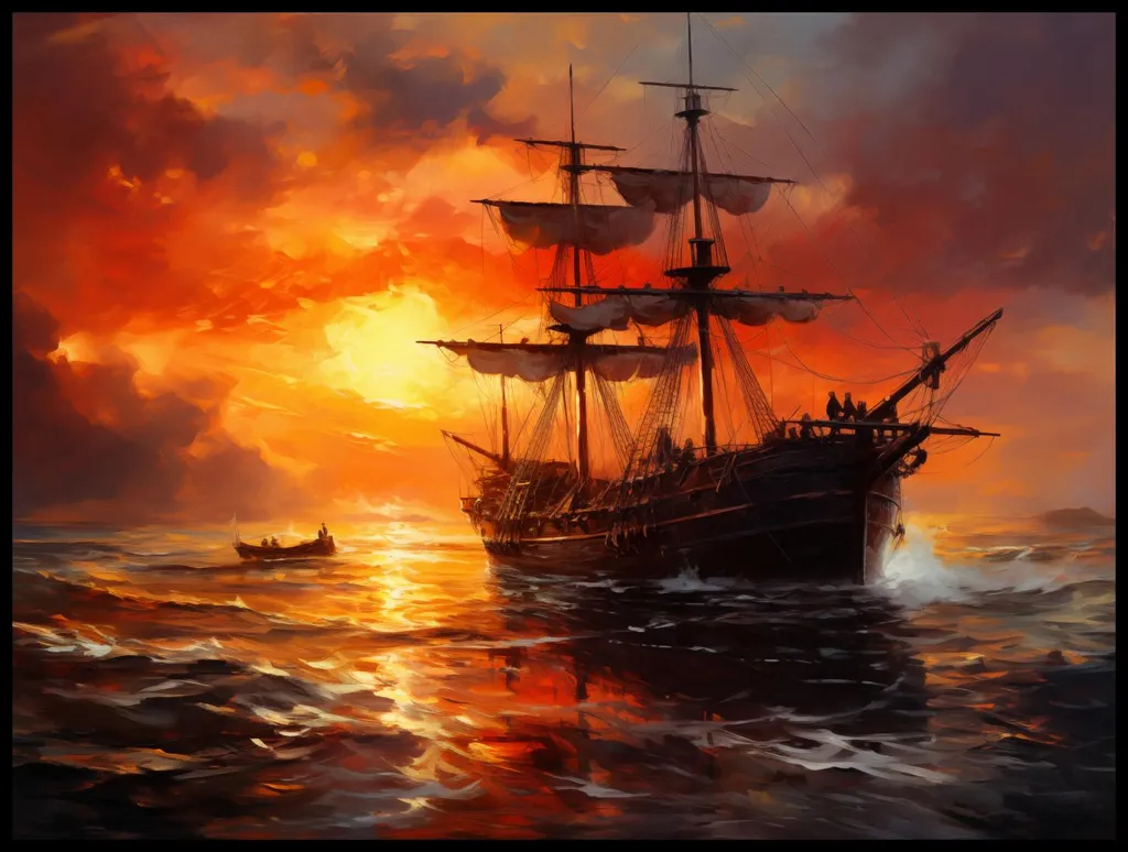Poster 100x75cm Fuoco sull'acqua - 1