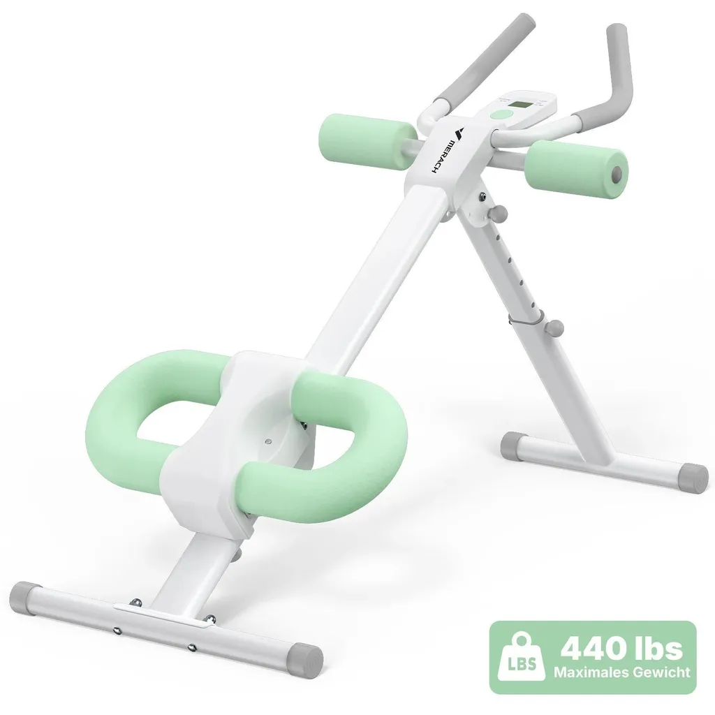 Appareil abdo robuste charge 200 kg avec protection genoux et pliable