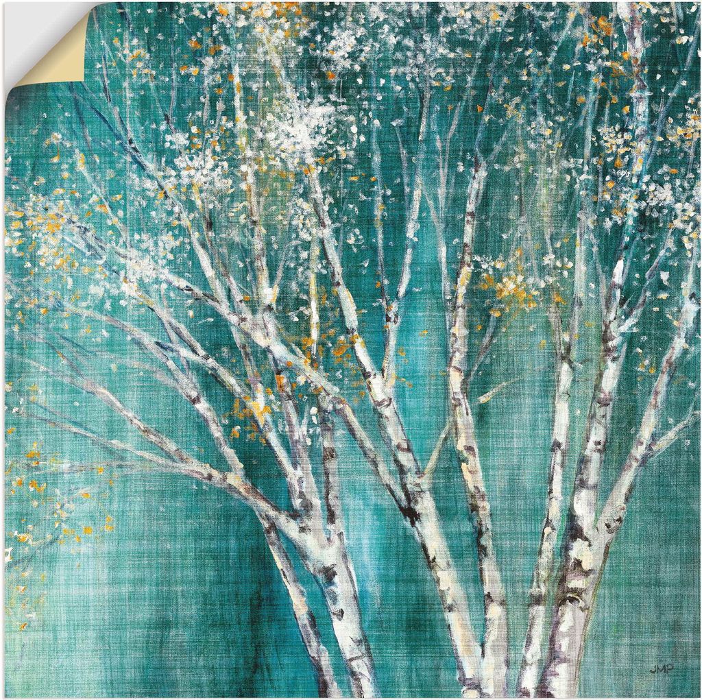 ARTland Wandbild, selbstklebend Blaue Birke Größe: 70x70 cm