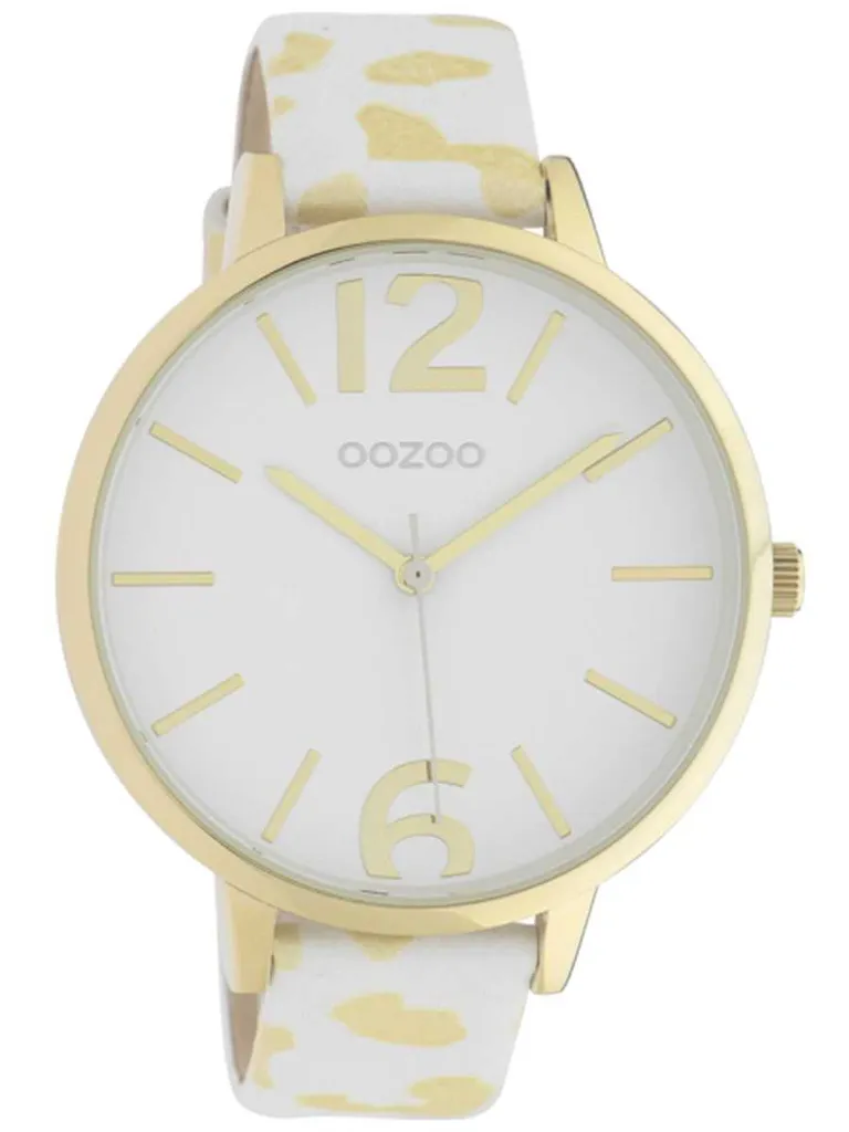 Montre Oozoo Timepieces Femme UOC10209 - Quartz Analogique Blanc et Jaune
