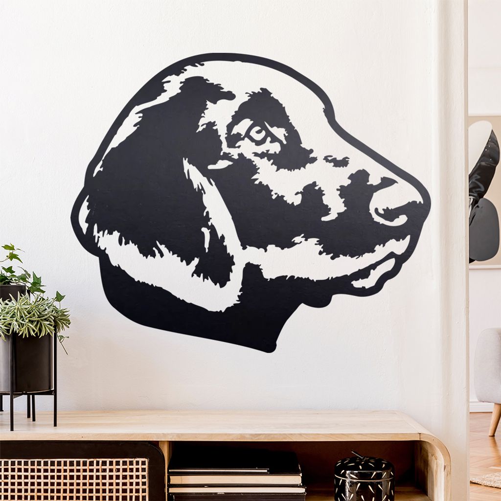 Flat coated retriever Hund Wandtattoo Wandaufkleber Wall Sticker - Dekoration, Küche, Wohnzimmer, Schlafzimmer, Badezimmer