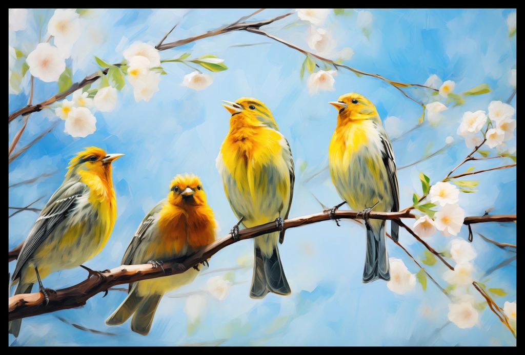 Plakat 60x40cm Frühlingspfiffe