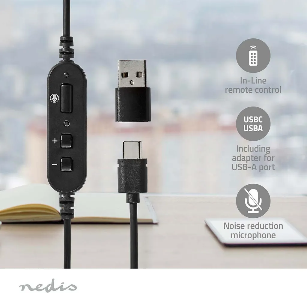 Auricolare Stereo PC USB Type-A/C - Microfono Noise Reduction - 3