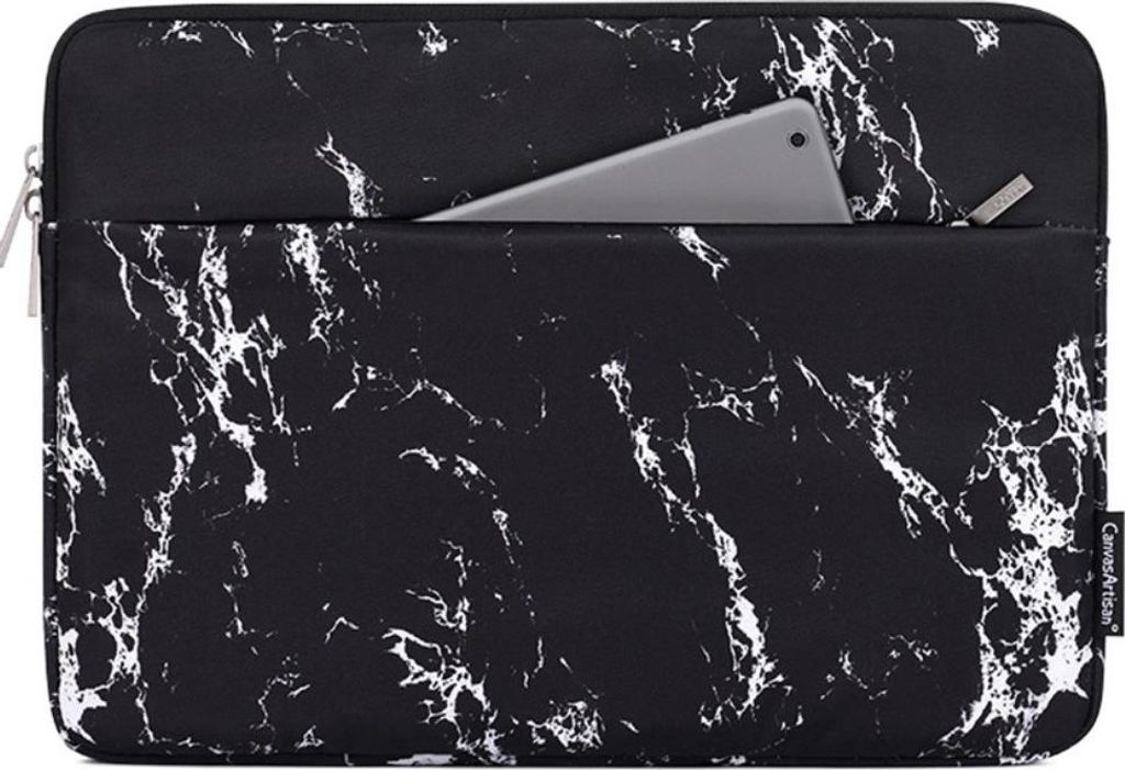 Canvas Artisan Laptopsleeve 12 Zoll - Laptop Hülle - Black Marble