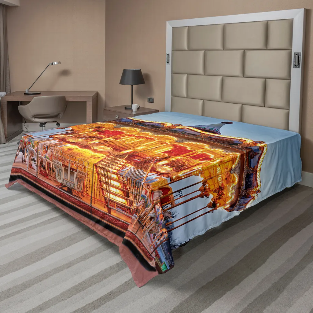 Drap de lit supérieur pour décoration de chambre motifs cœurs 260x228