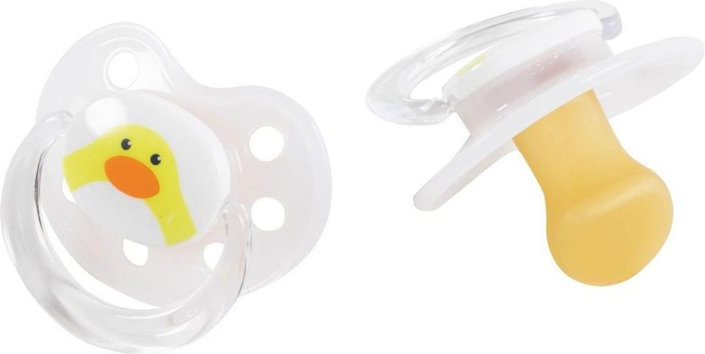 Poupy Anatomischer Schnuller für Kinder aus Gummilatex, BPA-frei, mit Belüftungslöchern, waschbar und wiederverwendbar