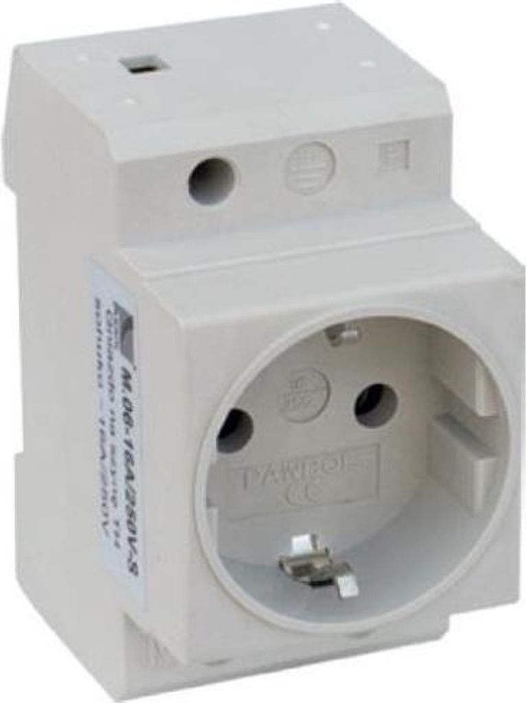 Schuko Steckdose für Hutschiene 16A Einbausteckdose für Verteiler Schaltschrank