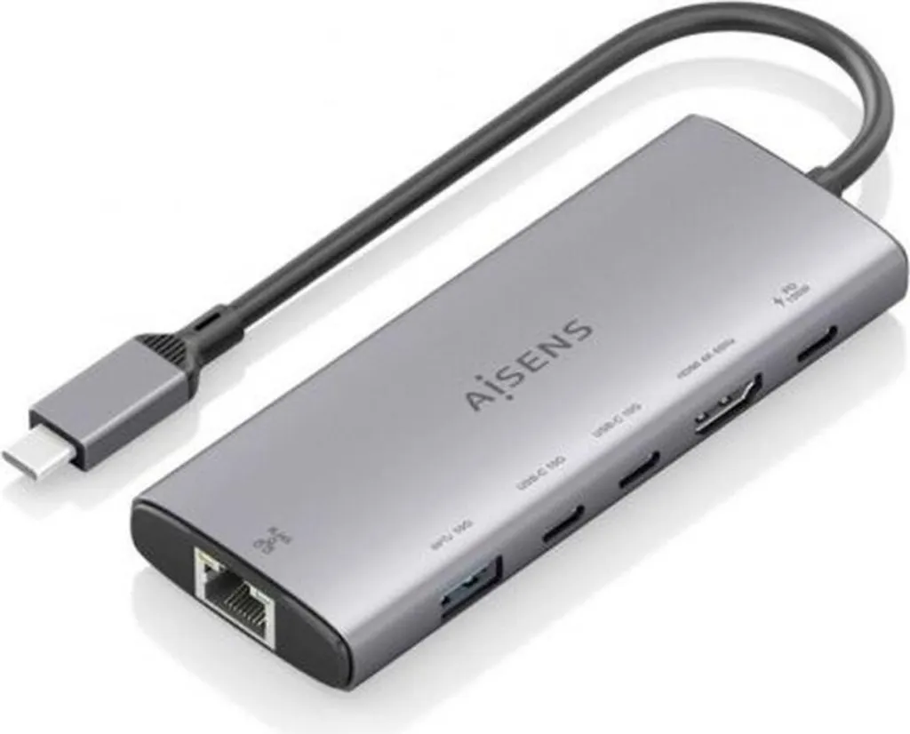 Adaptateur USB-C vers LAN pour Télétravail Stable avec Alimentation 100W