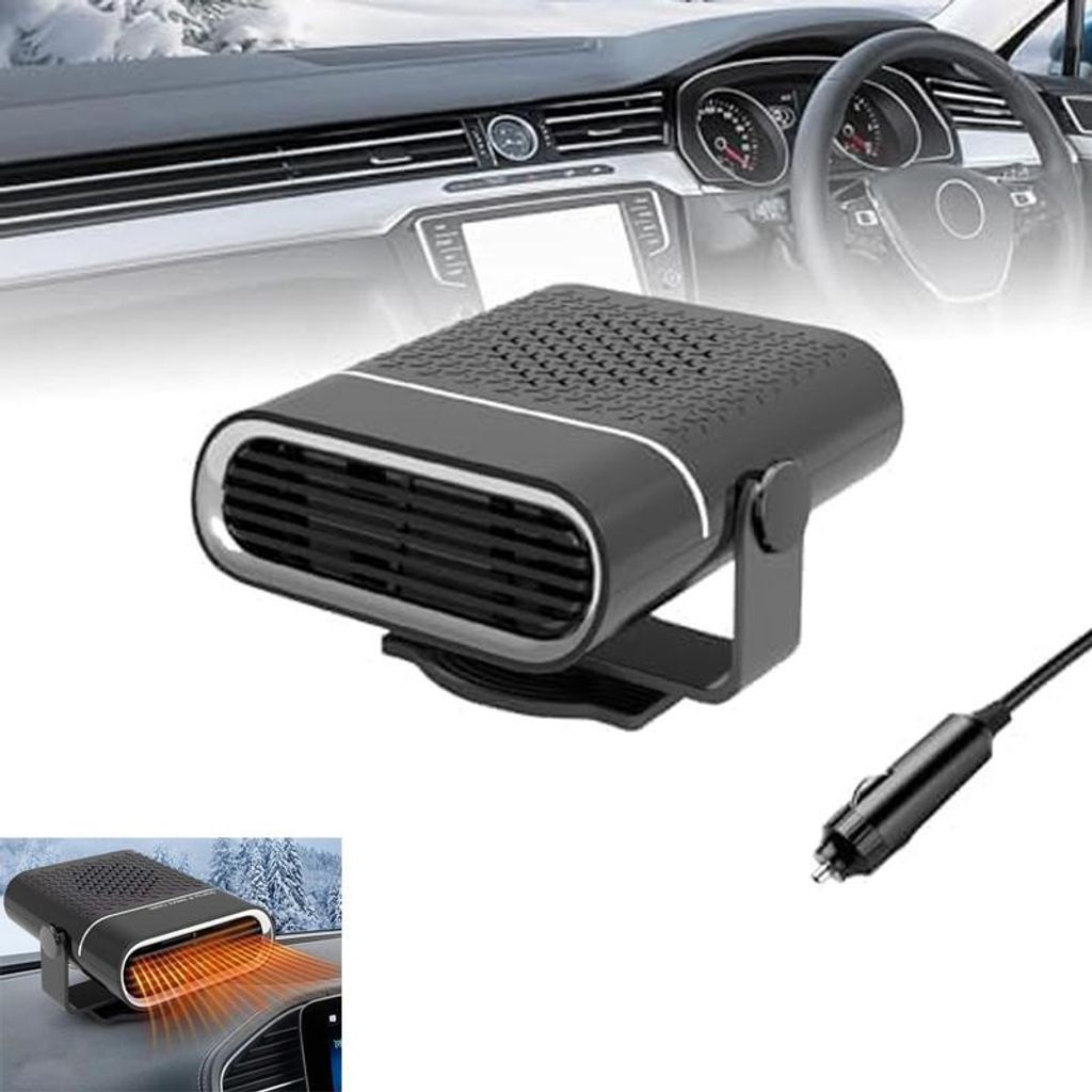 Tragbare 12V-Autoheizung, 360° drehbar, 2-in-1-Heizgerät Produktbild 